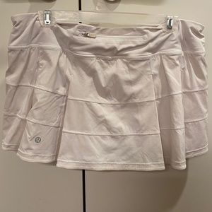 White Lululemon Pace Rival Skirt